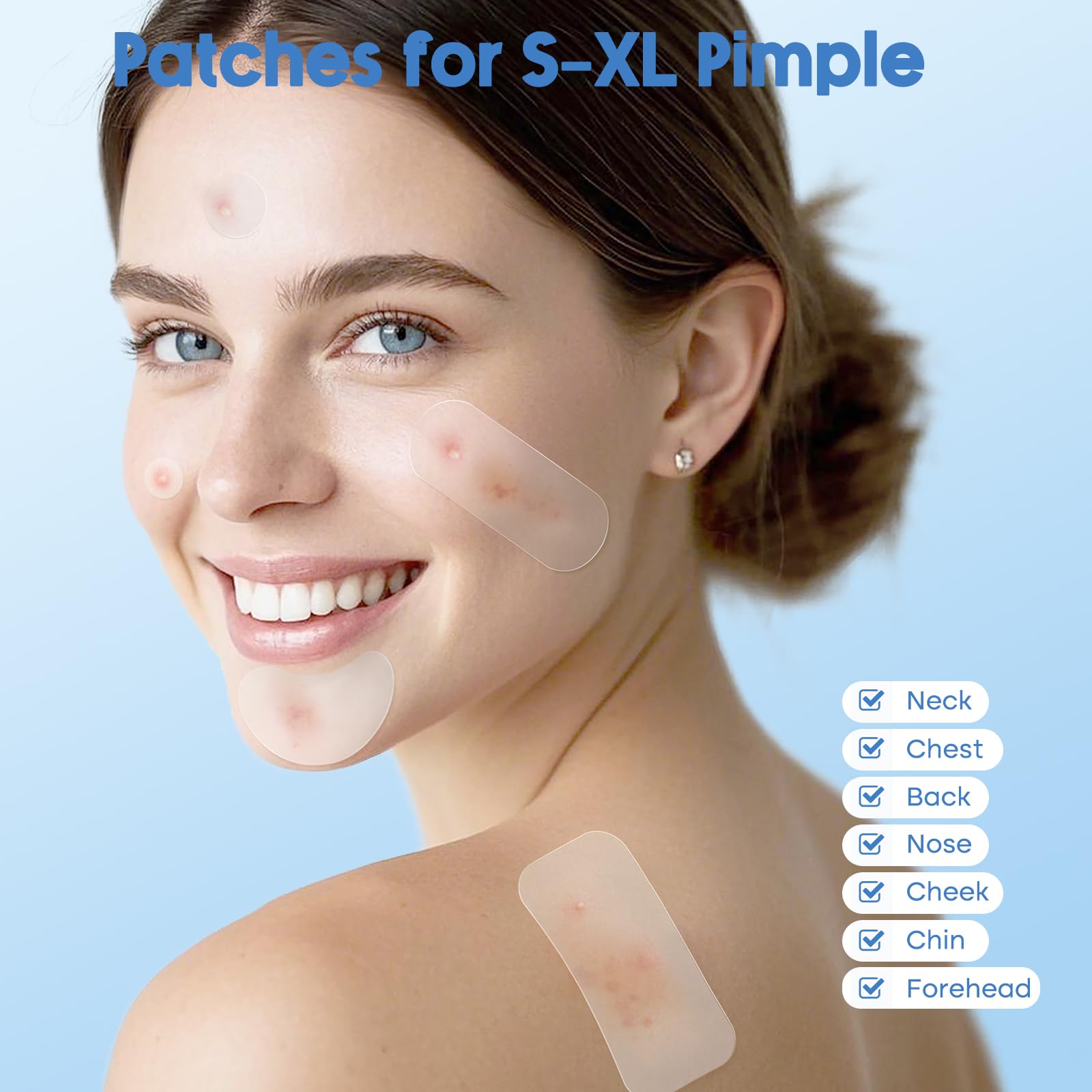 Large Pimple Patches for Face 331 Patches-7 Size,306 Round & 25 XL Acne Patches,Zit Patches Skincare Hydrocolloid Bandages Big Spot Covers with Tea Tree, Salicylic Acid & Cica Oil|Bigpack, Larger Size